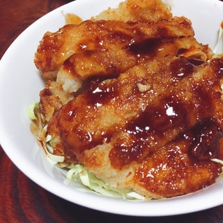 甘辛ソースで美味しい☆チキンソースかつ丼